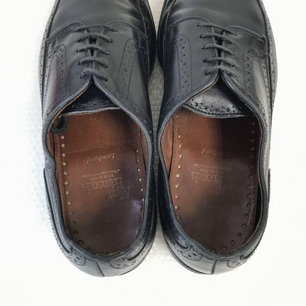 80s-90s USA Vintage Allen Edmonds Lombard Goodyear Welt Wingtip 9.5D / 27.0cm / Black(USED)