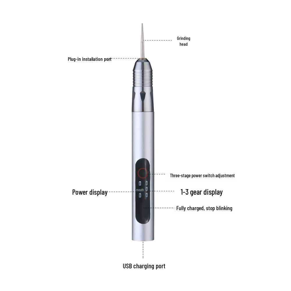 Electric Nail and Cuticle Remover Grinder Pen for Manicure Salon Use