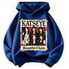 KATSEYE Beautiful Chaos Vintage Poster Kids Hoodie, Retro Group Photo Graphic Pullover Sweatshirt Unisex Boys Girls Kpop Fan Streetwear Tops