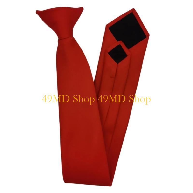 49MD Fashionable Lazy Clip On Neck Tie In Classical Color for Wedding Parties and Everyday Wear Unisex Pre Tied Necktie