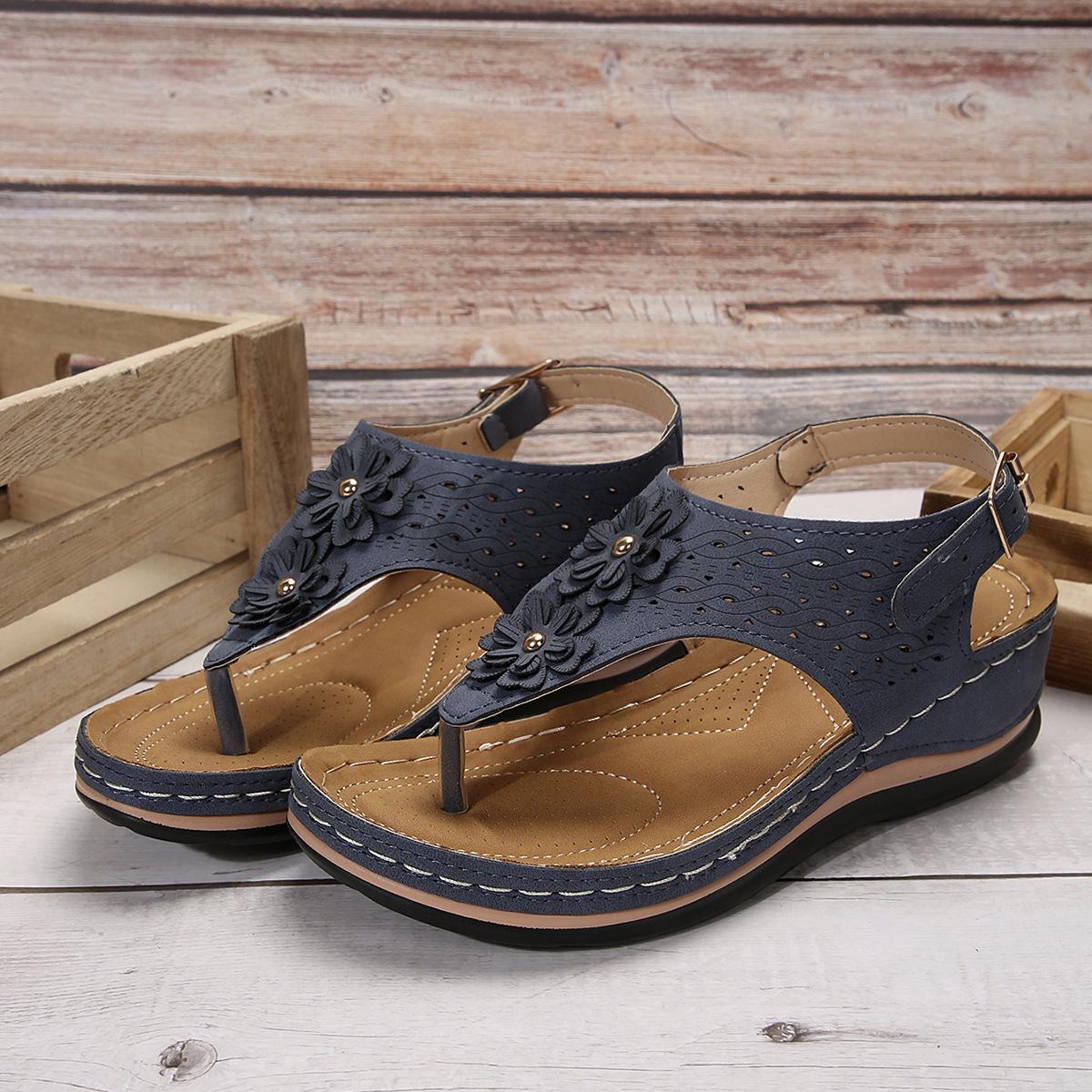 

Внешний размер летние шлепанцы с цветочным узором тапочки с семенами большого размера повседневные женские резиновые сандалии сандалии с пряжкой 35 синий