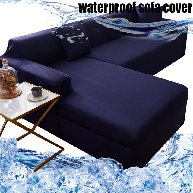 Stretch-wasserdichter Sofabezug, staubdicht, einfarbig, L-förmig, Ecksofa, Couchbezug, separate Sofabezüge, haustierfreundlich