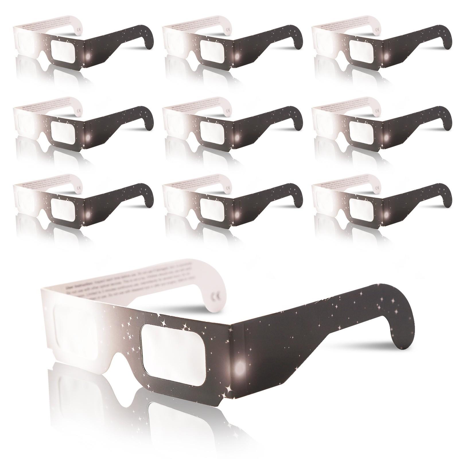 

10 шт. окулярів Solar Eclipse Glasses Approved 2025, окуляри Solar Ěclipse Ōobservation Glass, безпечні штори для прямого сонця Подарунки друзям
