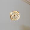 Gold Plated Zircon Cat's Eye Double Layer Retro Ring