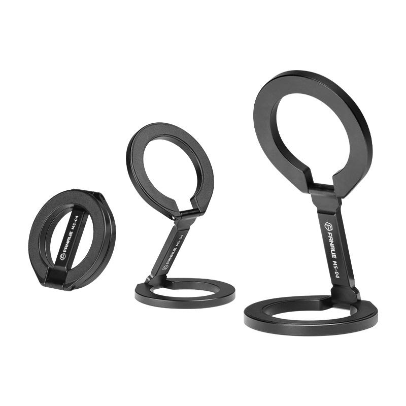 FANAUE Double Ring Magnetic Flexible Folding Mobile Phone Holder for Desktop Use Magnetic чёрный