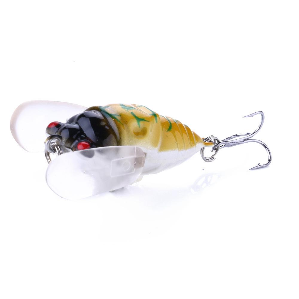 HENGJIA 1pcs Fishing Lure Bass Cicada Pesca 6g 4.2cm Simulation Insects Hard Bait Crankbait Fishing Wobblers Tackle