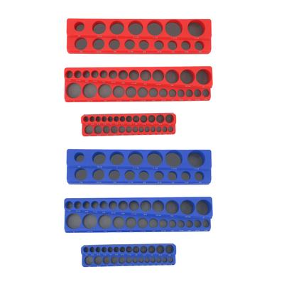 3PCS Magnetic Socket Organizer Σετ 1/4in 3/8in 1/2in Drive Sockets Δίσκος αποθήκευσης Ισχυρό φορητό So