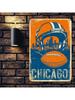 Vintage Football Helmet and Ball Metal Wall Sign for Bar Pub Decor