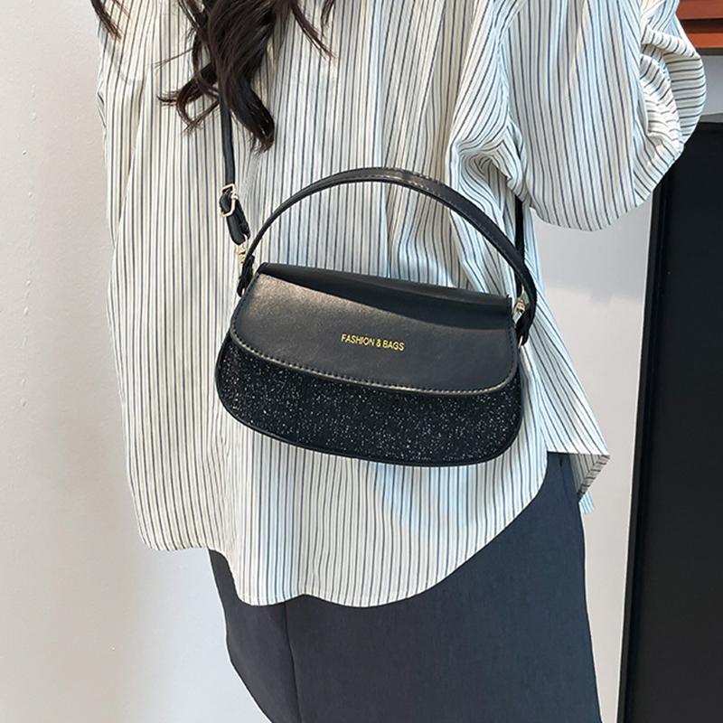Women's Faux Leather Handbag Versatile Fashion Shoulder Casual Commuting Bags Girl Brand Designer Saddle Handbag KTB