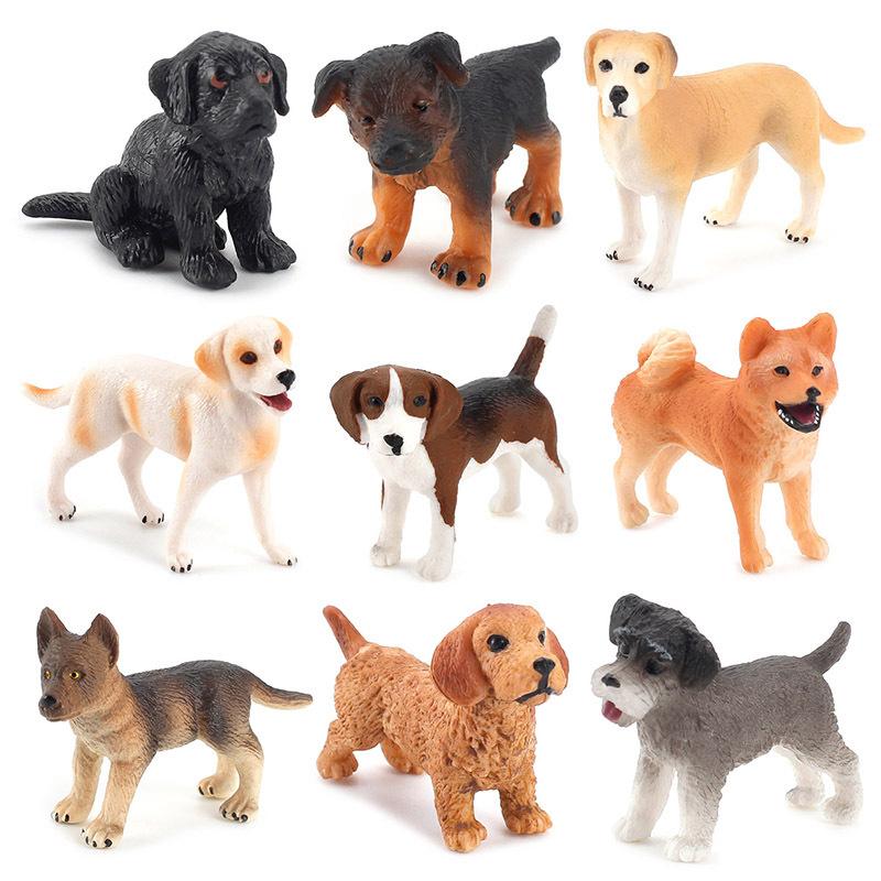 Mini Cute Vivid Dog Figurine Home Decor Simulation Mini Dog Model Miniature Dog Living Room Desktop Ornament Bonsai Decoration