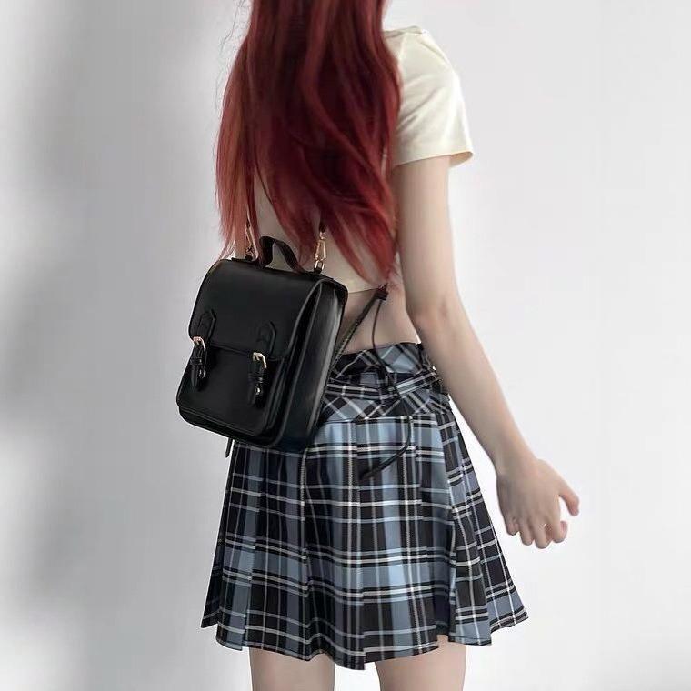 Japanese Style JK Uniform Bag Retro British Style Niche Design Small Bag Women's Handbag Crossbody Backpack Small Backpack