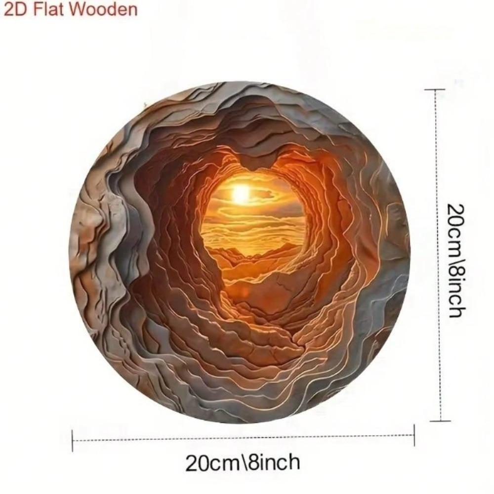 Tunnel Effect 3D Metal Wall Art Sign Hand Carved Office Decor Gift