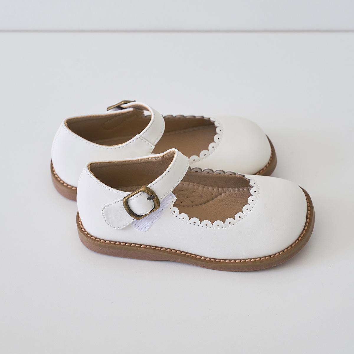

[BABYZZAM] Туфли Martina Flat для девочек, цвет слоновой кости, A104, 7000026539, популярная корейская обувь 210
