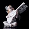 European Violin Angel Resin Craft Flower Fairy Ornaments Creative Children's Room Decor Girl's Birthday Gift Home Accessories