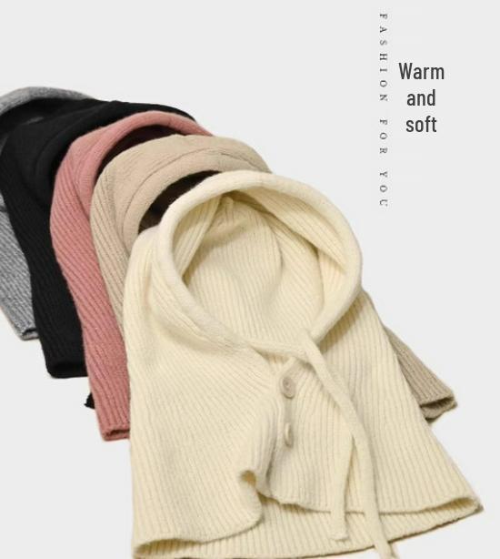 Women's 2025 Knit Hat & Scarf Set - Windproof, Warm, for Autumn/Winter