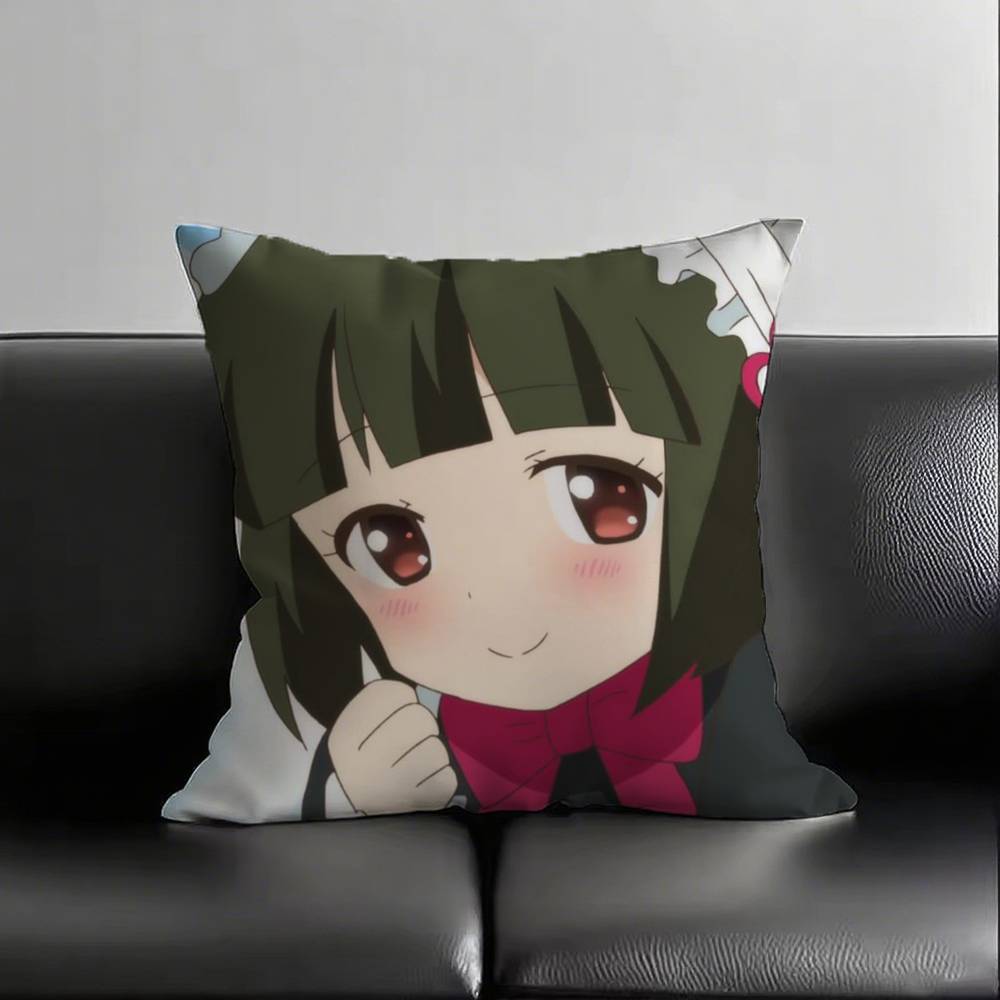 1 шт. Аниме Kin-iro Mosaic Милая Наволочка Модная Квадратная Наволочка Спальня Диван Гостиная Ins Декор Отдых 16x16Inch