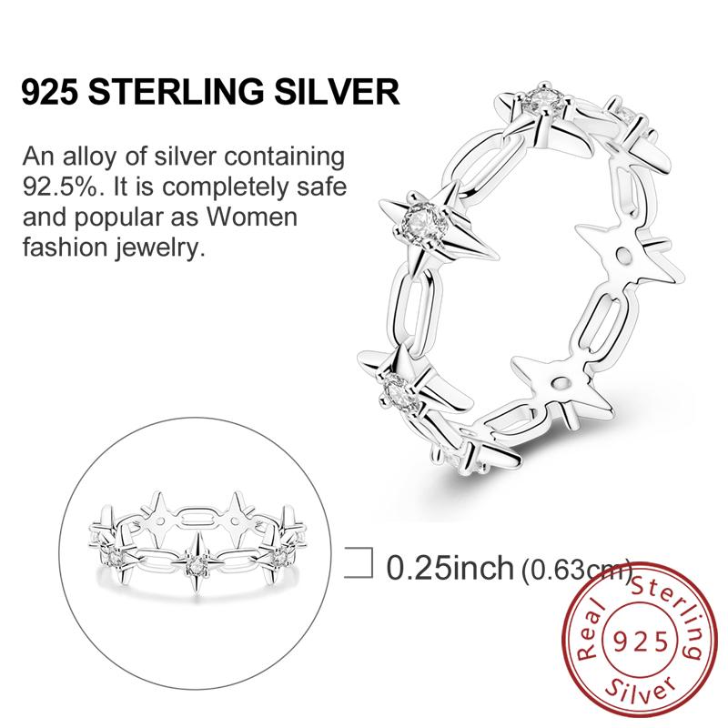 New 925 Silver Rings Firefly Hollow Rose Infinite Love Simple Ring for Women Wedding Engagement Party Jewelry Gift