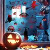 6/8/9 Sheets Halloween Window Clings Cute Ghost Pumpkin Bat Removable Self Adhesive For Home Party Glass Decor
