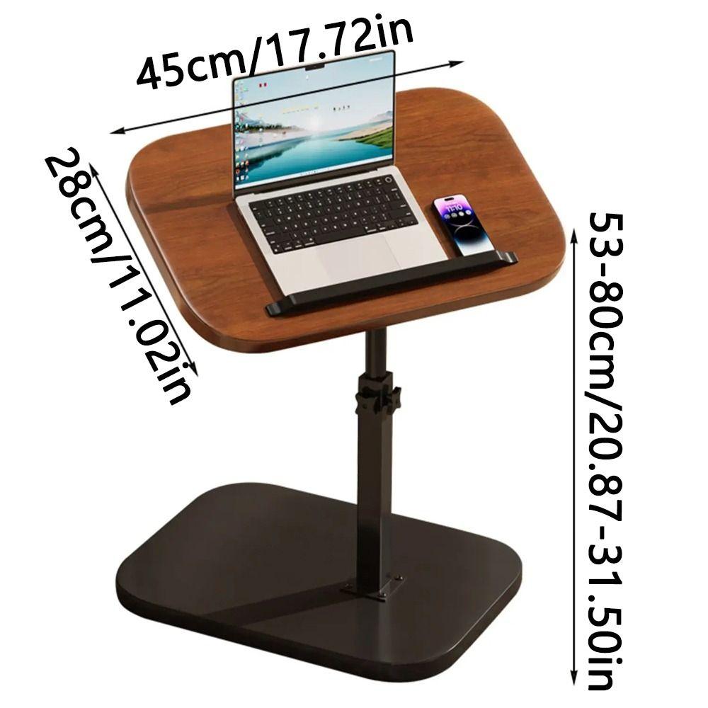 Foldable Sofa Edge Table Flip Desktop Adjustable Height Adjustable Bedside Table C-Shaped Space Saving Rotating Coffee Table