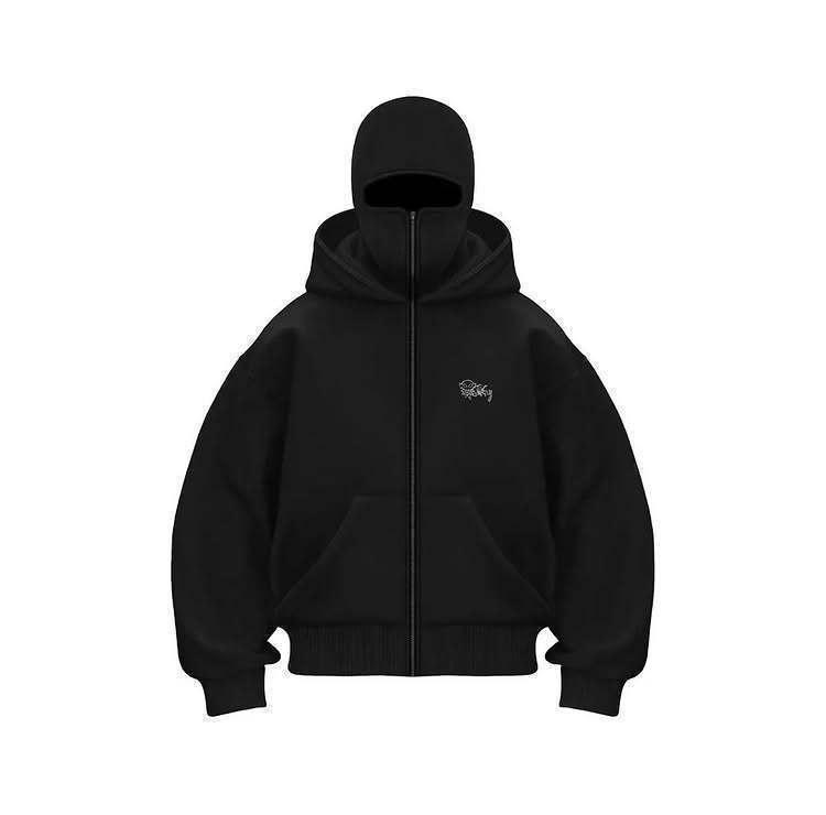 2025 American Trendy Double Hood Zipper Cardigan Hoodie - Couple Style, Windproof, High Street Fashion