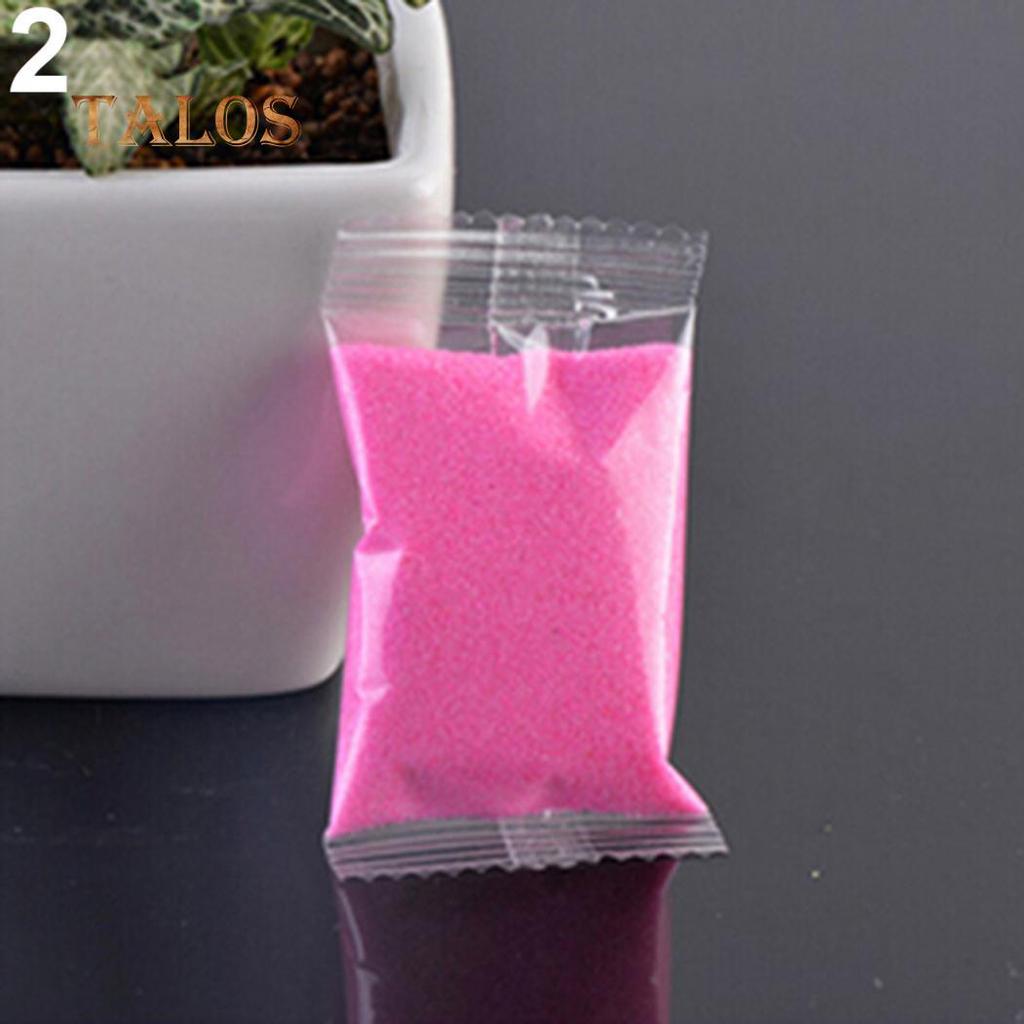 1 påse färgad kvartssand miniatyr akvarium bonsai-kruka älvträdgård dekor tillbehör