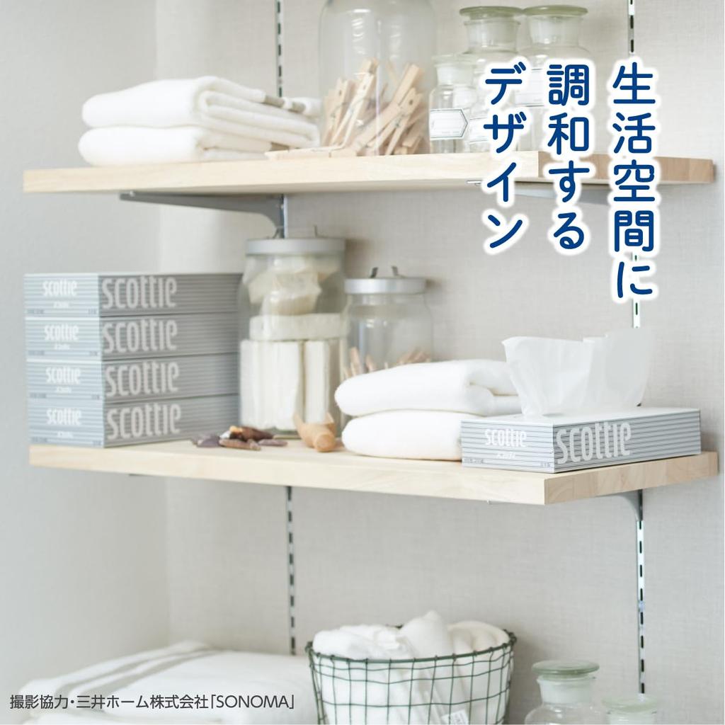 Nippon Paper Crecia Scottie Seidenpapier, 200 Paar, 5 Kartons x 12 Packungen (60 Kartons)