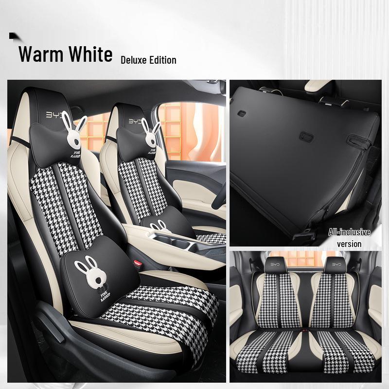Custom Houndstooth Car Seat Cushions for BYD Seagull, 25-Year Design