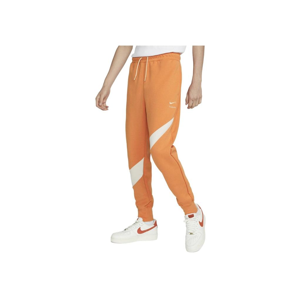 Nike Logo Print Slim-Fit Joggers Men Bottoms Orange DH1023-808