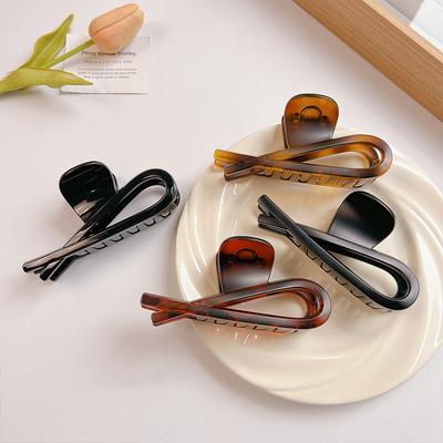 Elegante Große Kreuz Herz PC Haarspangen Damen Haaraccessoires Vintage Bernstein Schwarz Geometrisch Catch Krabbenklemme Kopfschmuck Neu