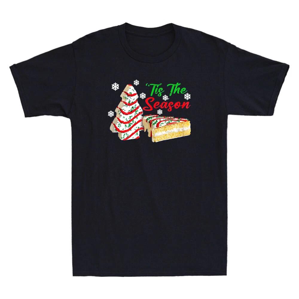 Tis The Season Christmas Tree Cakes Debbie Merry Christmas Novelty Men s T-Shirt XL