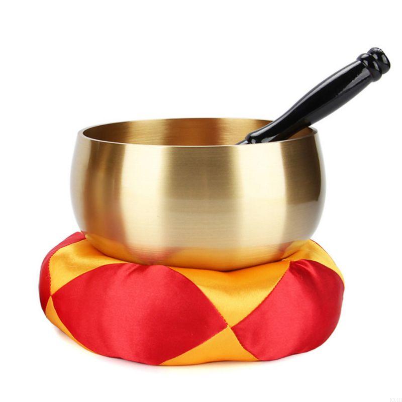 KX4B Tibetan Buddhism Singing Bowl Hand Hammered Yoga Meditation Gift