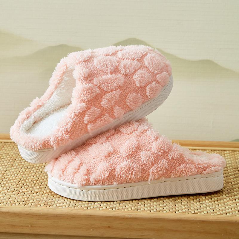 New Cotton Slippers Winter Home Fashion Home Warm Couple Cotton Mop Indoor Comfortable Plush Shoes