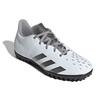 Adidas Predator Freak.4 Turf Soccer Shoes 'Cloud White Iron Metallic Solar Red' Sneakers FY6339
