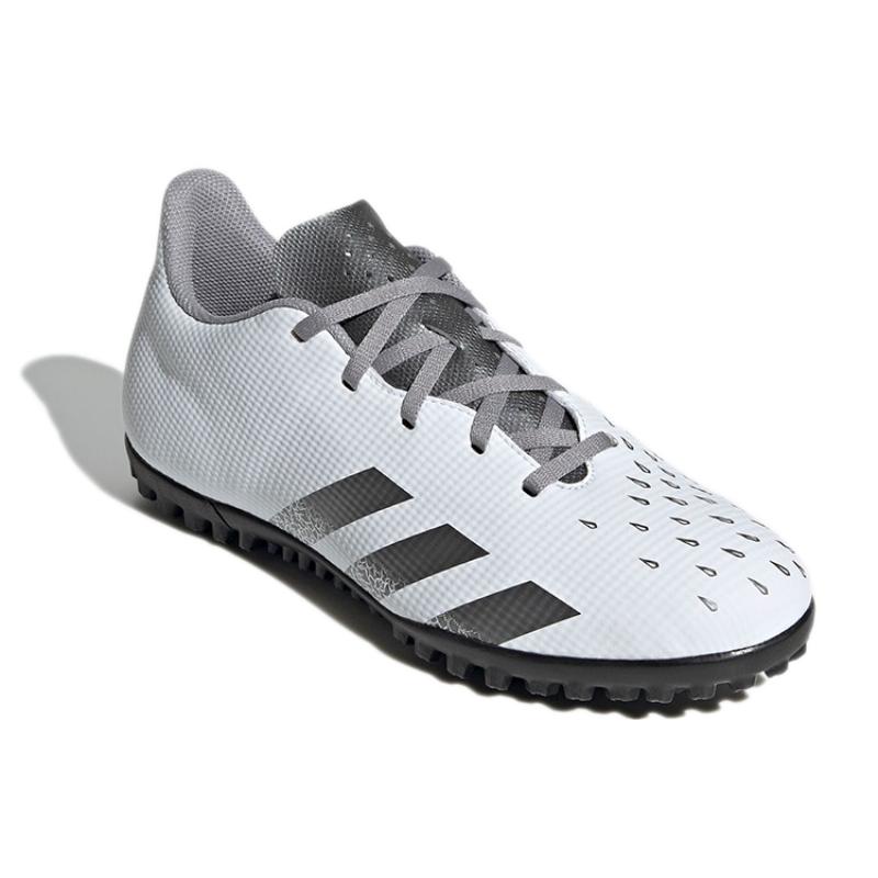 Adidas Predator Freak.4 Turf Soccer Shoes 'Cloud White Iron Metallic Solar Red' Sneakers FY6339