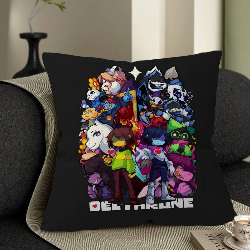 Cartoon Game Deltarune Cushion Cover Inches Farmhouse Decor Home Throw Pillow Covers for Couch Decorations