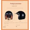 Warm three-quarters retro helmet for men and women motorcycle winter warm cruise American 3/4 half helmet.