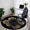 1PC Skull Roses Chair Carpet for Office Non-Slip, Lightweight, Machine Washable Rug for Office, Sleeping, Room - Holiday Decoryy251009131