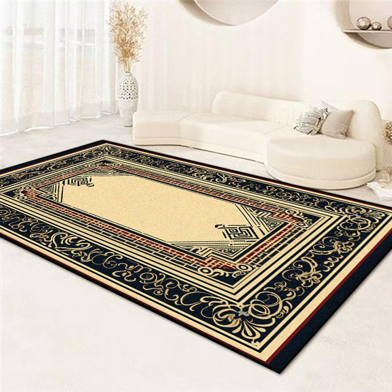 

Розкішний Великий Розмір Нековзкий Килим Вітальня Бордюр М яка Кімнатна Декорація Естетичні Килими для Спальні Легке Очищення Килимок для Кавових Столиків 60x90cm