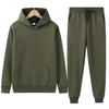 Hooded Casual Tracksuit Set: Solid Color, Versatile Sweatshirt & Sweatpants for Autumn