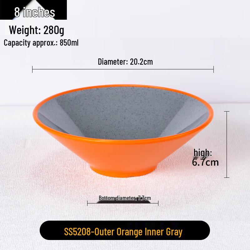 Nordic Melamine Conical Ramen Bowl