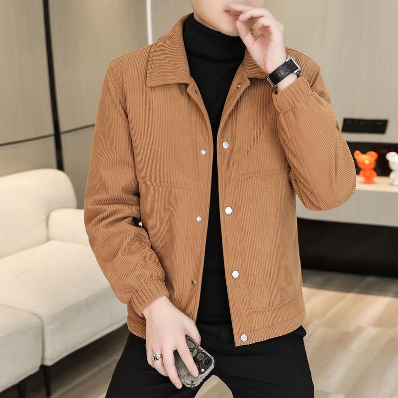 

Корейский стиль, модные мужские куртки осень/зима 2024 года - толстые, теплые, повседневные молодежные модные топы L