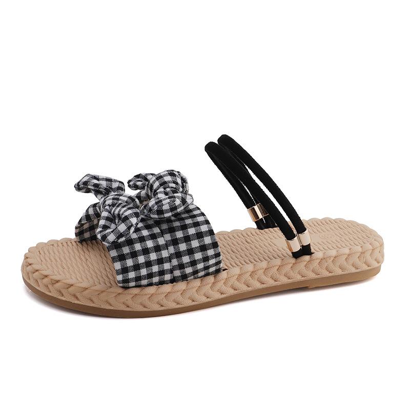 

Slippers women s 2025 new women s shoes summer Korean version one-word flat-bottomed student cool slippers women s two-wear sandals slippers women 40
