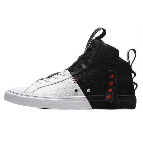 

new LiNing Chinoiserie Legacy Collection Non slip Lightweight High Top Skateboard Shoes Men s Smoke Ink 39.5