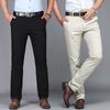 Men's Summer Casual Pants Straight Fit Triangle Pocket Thin Breathable Work Business Suit Trousers Plus Size Fashion