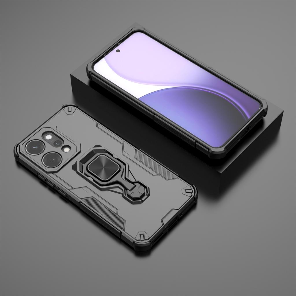 For Oppo Reno14 Pro 5G (Global) Case Rotatable Ring Kickstand PC+TPU Shockproof Phone Cover