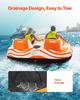 Towable Tubes for Boating 2-Person Inflatable Boat Towable with 2 Cockpits