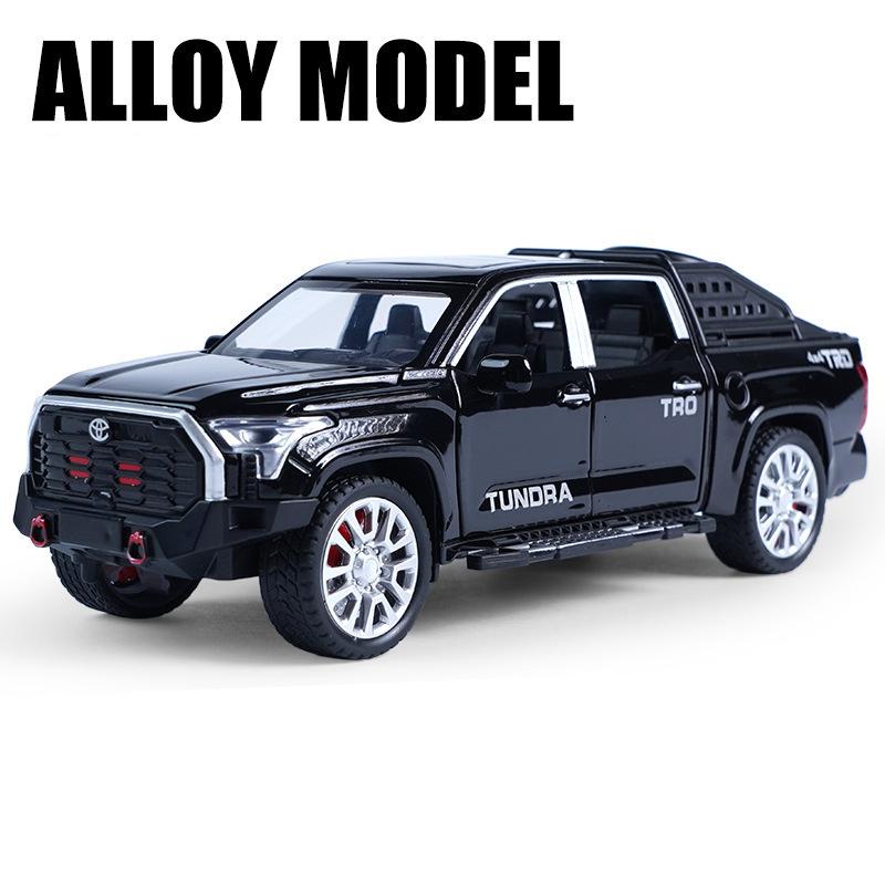1/32 Toyota Tundra Liga Modelo de Carro Pickup Diecast & Brinquedo Metal Veículos Off-Road Modelo de Carro Simulação Som e Luz Brinquedo Infantil Presente