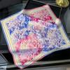 New 100% Natural Real Silk Scarf Women Bandana Square Scarves Wrap Kerchief Mulberry Fashion Luxury High Quality Hijab For Lady