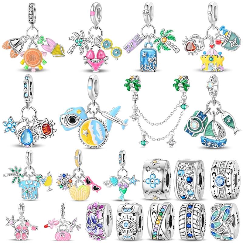 100% Copper Charms Pendant Airplane Beach Sailing Hat Sun Energetic Attractiveness Design For Fine Jewelry Making