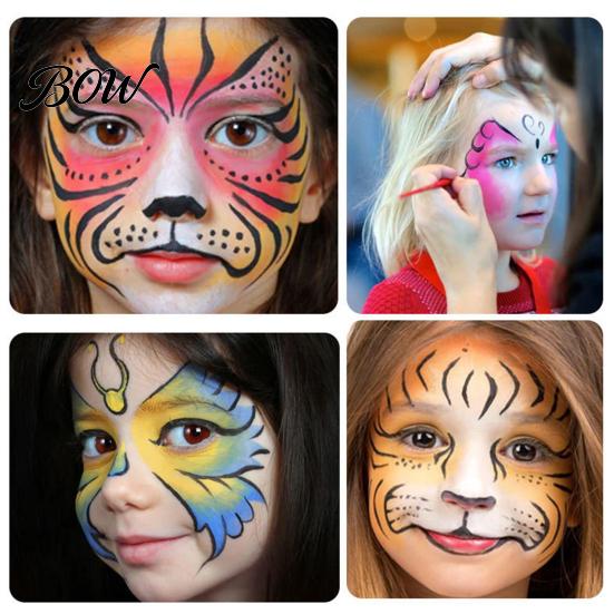 Highly Pigmented Face Paint Body Palette, 8 Grids Pigment for Art Painting, Water Makeup Soluble Halloween Costume Party Festival Stage Cosplay